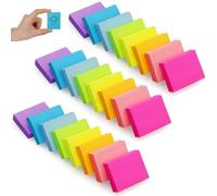 Ensemble de blocs-notes adhésifs accrocheurs et brillants, 1.5x2, 24 pièces, bloc-notes adhésif puissant recyclé, pour murs, portes et moniteurs