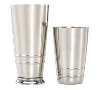 Ensemble de bo tes cocktail Barfly (18 oz et 28 oz) en acier inoxydable avec nervures en relief
