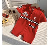 Ensemble de body et short à motif de lettres en tricot doux à manches courtes pour bébé garçon/fille 6-9M,9-12M,12-18M,18-24M,2-3Y,0-1M,1-3M,3-6MGéométrique,LettresPolyester