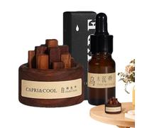 Ensemble de bois de diffuseur, diffuseur en bois de noyer noir | Ensemble diffuseur en bois sans eau - Aromathérapie en bois portative sans électricité pour le salon et la salle de bain