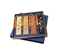 Ensemble de Boîte-Cadeau de Marque-Page en Bois Fait à la Main, Marque-Page de Pissenlit avec de Beaux Glands, est Un Cadeau Unique pour Enseignants, étudiants, Hommes et Femmes