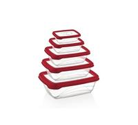 Ensemble de boite de conservation 5 pièces rouge HGL763-RED