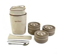 Ensemble de boîtes à déjeuner avec deux tailles pratiques pour tous vos besoins de repas, profitez d'une alimentation saine partout où vous allez (E)