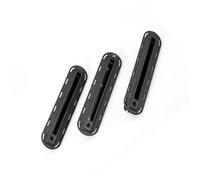 Ensemble de Boîtes à Nageoires de Planche à Surf à Trois Ailes avec Construction en Nylon, Résistante à l'impact, pour Les Bouchons d'ailettes de Surf Ensemble, 3/4 '' Boîtes Latérales de (Black)