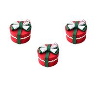 Ensemble de boîtes cadeaux de Noël sans danger pour les enfants en tissu durable et facile à installer pour les vacances en intérieur et garnitures de Noël durables à suspendre