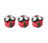 Ensemble de boîtes cadeaux de Noël sans danger pour les enfants en tissu durable et facile à installer pour les vacances en intérieur et garnitures de Noël durables à suspendre