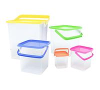 Ensemble de boites de conservations alimentaires 5 pièces avec poignées Herzberg HGCFS5N1