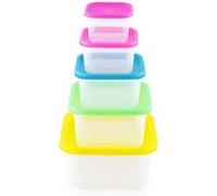 Herzberg HG-SFS5N1: Ensemble de contenants carrés pour aliments 5 en 1 G