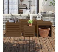 Ensemble de boîtes de jardin 4 pcs marron miel bois pin massif3154669