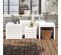 Ensemble de Boîtes de Jardin Coffres Rangement 4 pcs Bois de Pin Massif vidaXL