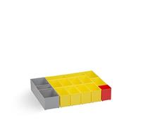 Ensemble de boîtes de tri B3 jaune | Boîte de rangement pour outils et accessoires | Compatible avec i-BOXX 72
