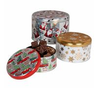 Ensemble De Boîtes En Métal Rondes 4 Pièces Pour Biscuits