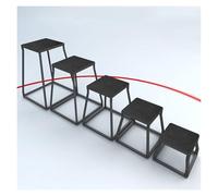 Ensemble de boîtes pliyo empilables pour fitness, plateforme d'exercice trapézoïdale robuste pour la maison, la salle de sport, le saut et la musculation, banc d'entraînement pour économiser de