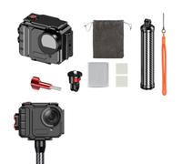 Ensemble de boîtier étanche compatible avec Insta360 GO Ultra, coque de protection sous-marine de 80 m avec bâton de flottabilité en fibre de carbone, kit d'accessoires sous-marins complet pour