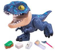 Ensemble de boîtiers de crayons dinosaure, 5 en ensembles papeterie comprend une règle, un crayon, un taille-creux, une machine reliure, des étudiants dinosaur à effacer pour garçons et f