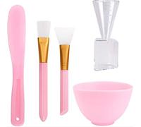 Ensemble de bol de mélange 5 en 1 pour masque facial-Outil de masque de bricolage Soins du visage Sets- Brosse Masque Visage, Spatule, masque facial bol