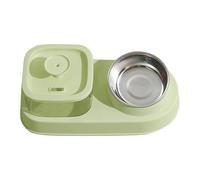 Ensemble de bol de nourriture et d'eau pour animaux de compagnie - Fontaine pour chat de grande capacité à l'épreuve des déversements | Distributeur d'eau de séparation sèche et humide pour plusieurs