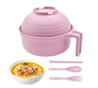 Ensemble de bols à ramen pour micro-ondes - Bol à ramen avec baguettes et cuillère | Cuiseur à pâtes micro-ondes passe au lave-vaisselle, cuisson instantanée pour chambre univers