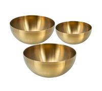 Ensemble de bols à salade en acier inoxydable, 3 pièces, 15cm, 20cm, 25cm, service mélanger for, aliments, fruits, nouilles, collation, Dessert