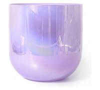 Ensemble de bols chantants en cristal, 432 Hz, for la méditation du yoga et guérison par le son, bol de chakra en quartz, avec percuteur acrylique joint torique gratuits, violet(7 Inch E Note)