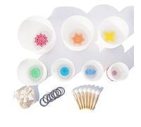 Ensemble De Bols Chantants En Cristal De Quartz Givré De 6 À 12 Pouces, Avec Sac De Transport, Maillets De Bol Chantant, For La Méditation, Le Yoga, La Spiritualité Et La Guérison Corporelle(440hz)