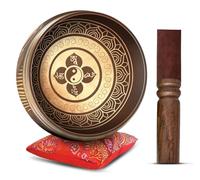Ensemble de bols chantants tibétains - Facile à jouer authentique fabriqué à la main pour la méditation, le son, les chakras, le yoga, la guérison par Himalayan Bazaar