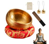 Ensemble de bols chantants tibétains faits à la main pour la méditation, la relaxation, le yoga, la méditation, la guérison par le son, pour homme et femme