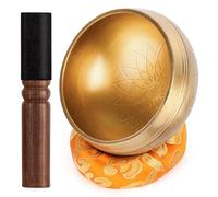 Ensemble de bols chantants tibétains (fond lotus martelé de 9 cm)