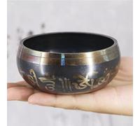 Ensemble de bols chantants tibétains pour la méditation, le yoga, la pratique de la pleine conscience, le travail des chakras et la respiration réparatrice (diamètre 8,5 cm)