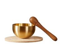 Ensemble de bols chantants tibétains Silent Mind avec marteau, tapis | Petit bol chantant en laiton, pour la pleine conscience, la relaxation, la méditation, la respiration, la salle de yoga