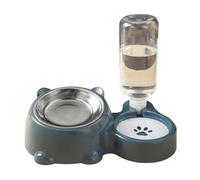 Ensemble de Bols d ' Eau de Nourriture pour Animaux de Compagnie Anti-basculement, Bouteille distributrice Automatique, Plat en métal détachable, mangeoire Ergonomique surélevée pour Chats et Chiens