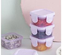 Ensemble De Bols D'Alimentation Pour Bébé, 3 Pièces, Plats D'Apprentissage Pour Bébé, Bol D'Alimentation Auxiliaire, Boîtes De Rangement Portables Scellées, Micro-Ondes 60ml