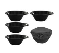 Ensemble de bols de camping portables, empilables avec sac de rangement pratique, vaisselle durable 4 pièces pour la randonnée, la randonnée, la plage, les aventures en plein air, les repas