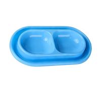 Ensemble de Bols Doubles en Plastique pour Animaux de, Blue S | Fourmis modernes résistantes, plastique, double plat pour la nourriture et l ' eau, alimentation des animaux