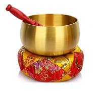 Ensemble de bols et bâtons bouddhistes en cuivre martelé à la main, bol spirituel de guérison et de pleine conscience avec maillet(5.3 inches)