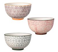 Ensemble de bols "Isabella" fait main / 3 couleurs assorties / set de 3/11 x 6,5 cm de haut - Bloomingville