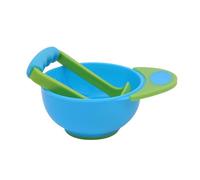 Ensemble de bols presse-purée avec poignée de, Blue and green | Bol de broyage pour tout-petits avec bol presse-purée pour bébé, pomme de terre, purée de légumes, poignée,
