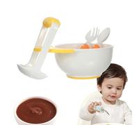 Ensemble de bols presse-purée pour bébé - avec fourchette, cuillère, hachoir à main, couverts | Préparateur à légumes et moulin à légumes - pour légumes, poulet, pommes de terre, gingembre