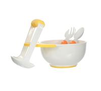 Ensemble de bols presse-purée pour bébé - Avec fourchette et cuillère pour piler à la main antidérapant et portable | Fabricant d'aliments pour bébé, pour légumes, poissons, poulet, pommes de terre