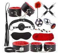 Ensemble De Bondage Bdsm 12 Pièces Ensemble De Retenue Extr Me Kit De Jouets Sexuels Sm Rotiques Ensemble De Bondage Sexuel Jouets Sexuels F Tichistes Ensemble De Retenue Plug Anal Pour Couples