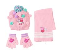 Ensemble de bonnet ,Ã©charpe et gants fille Cerda Peppa Pig Rose 20x2x52 cm