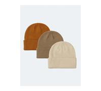 Ensemble de bonnets pliables unisexes - moutarde, taupe et pierre (paquet de 3)