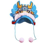 Ensemble de bonnets pour filles - Chapeau coloré pour fêtes - Chapeaux de dragon pour enfants - Tissu non tissé coloré - Accessoires pour cheveux, bleu, Taille unique
