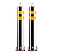 Ensemble de bornes amovibles en acier inoxydable - Barrière anti-stationnement verrouillable et flexible for allées commerciales (Ensemble de 2)(75cm)