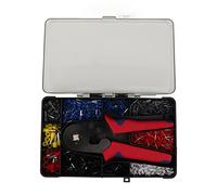 Ensemble de bornes pour fils électriques, 1201 pièces, connecteurs à sertir pressés à froid avec pince rouge pour connexions électriques sans soudure, tailles assorties dans une