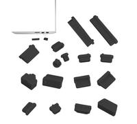 Ensemble De Bouchons Anti-Poussière - Couvertures De Port D'ordinateur En Silicone, Kit De Bouchon D'ordinateur Portable | 16pcs Usb Rj45 Plugs De Type C De Type C, Capuchons De Protection Souples Ave