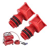 Ensemble de bouchons d'huile pour compresseur d'air - 2 buses de reniflard pour pompes à air à piston, accessoires de connexion directe en fer, bouchon de connexion d'huile sécurisé, durable et stable