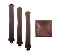 Ensemble de bouclage en satin sans chaleur pour la nuit - Pas de chauffage nécessaire - Convient pour les cheveux courts - Contient 3 tiges de shair - 1 bandeau - Bigoudi en soie très douce (marron,
