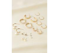 Ensemble de boucles d’oreilles dorées Verge d'or F