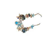 Ensemble de boucles d ' oreilles et collier en coquillages de corail, étoile de mer, en alliage robuste, imitation de perles, accent décontracté ou formel, pour occasions décontractées ou formelles